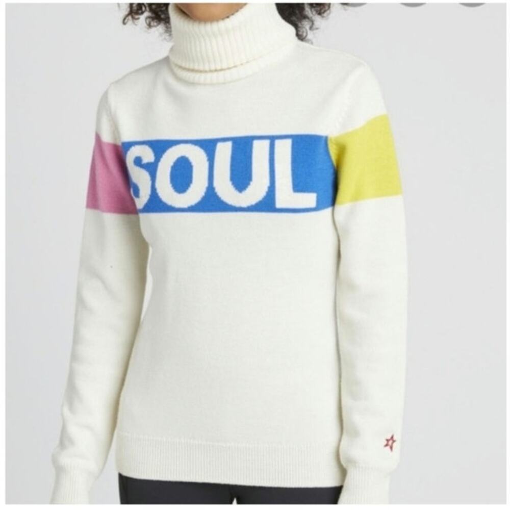 NWOT Perfect Moment Soul Merino Wool Ski Sweater Cream Size L